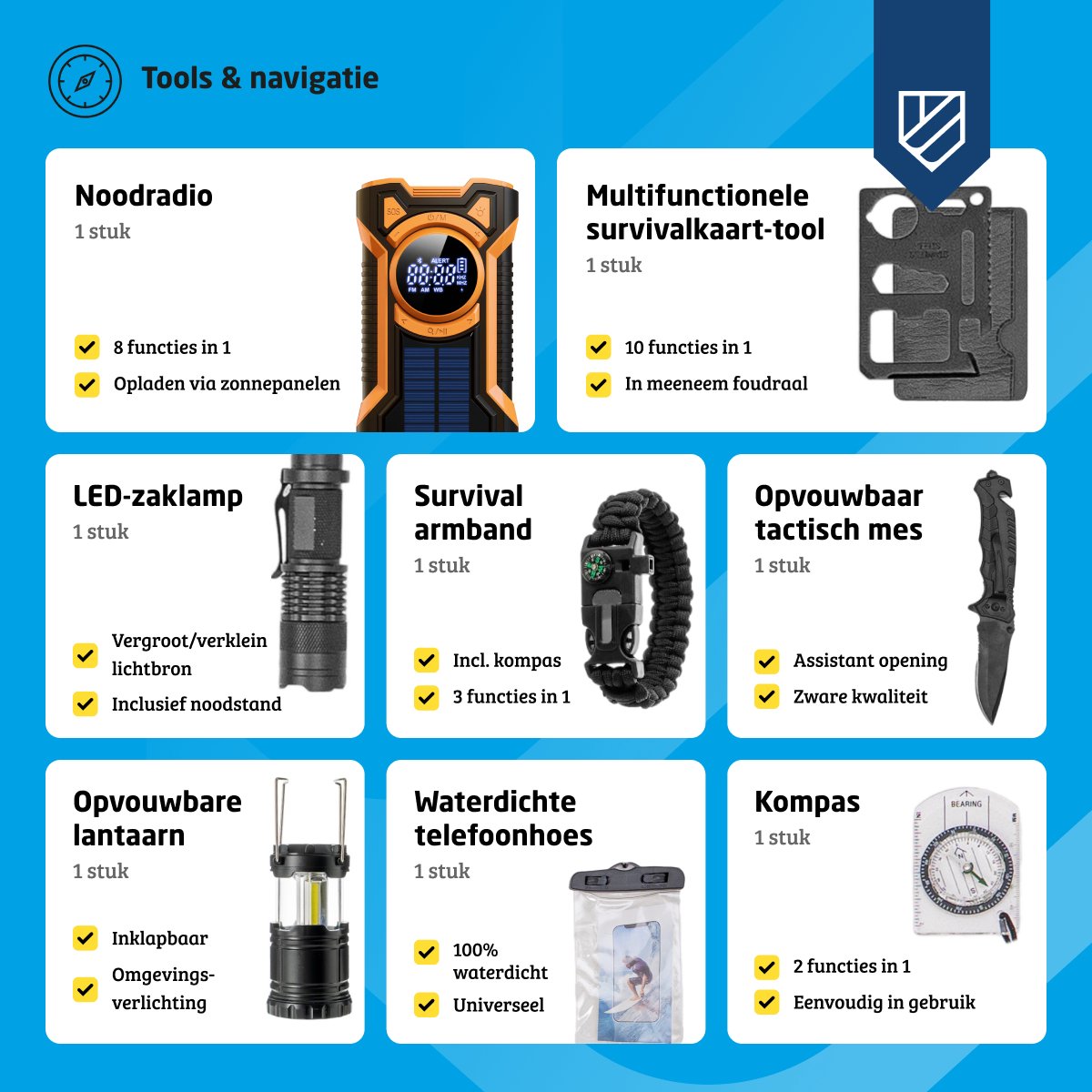 Alles in 1 Denk Vooruit Noodpakket XXL
