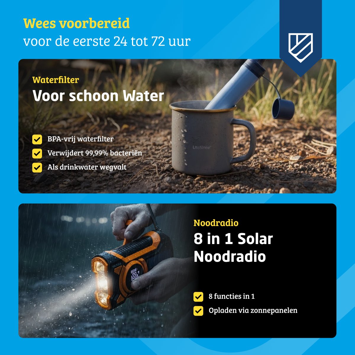 Alles in 1 Denk Vooruit Noodpakket XXL