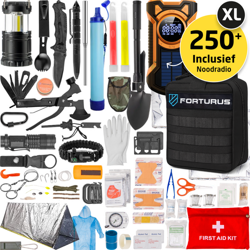 Emergency Survival Pouch met Noodradio - 251 delig