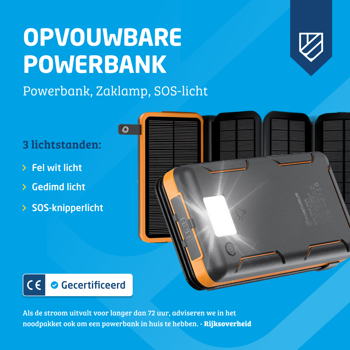 Denk vooruit Noodpakket voor Gezin (in 45 liter rugzak)