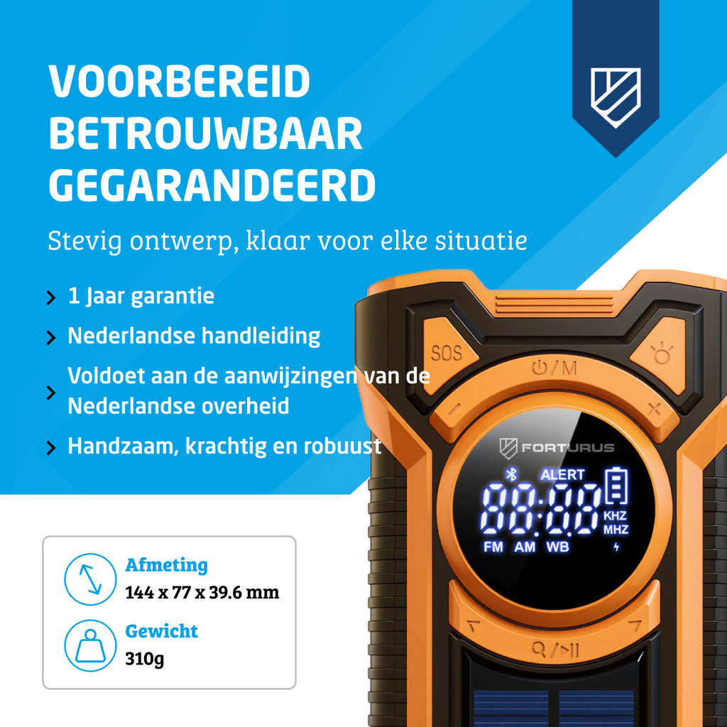 Solar Noodradio opwindbaar
