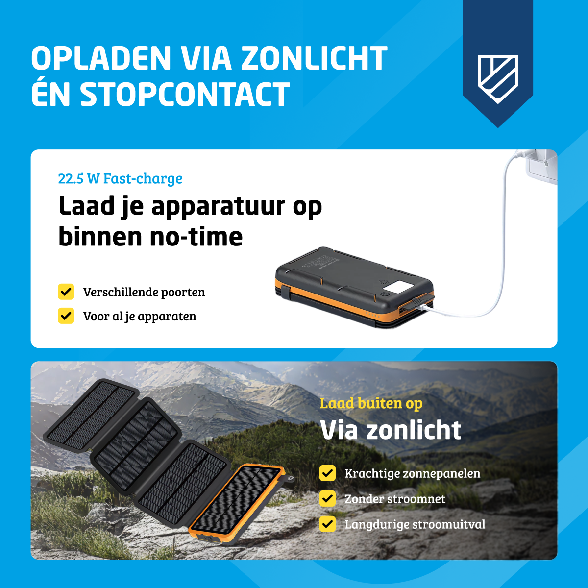 Denk vooruit Noodpakket voor Gezin (in 45 liter rugzak)