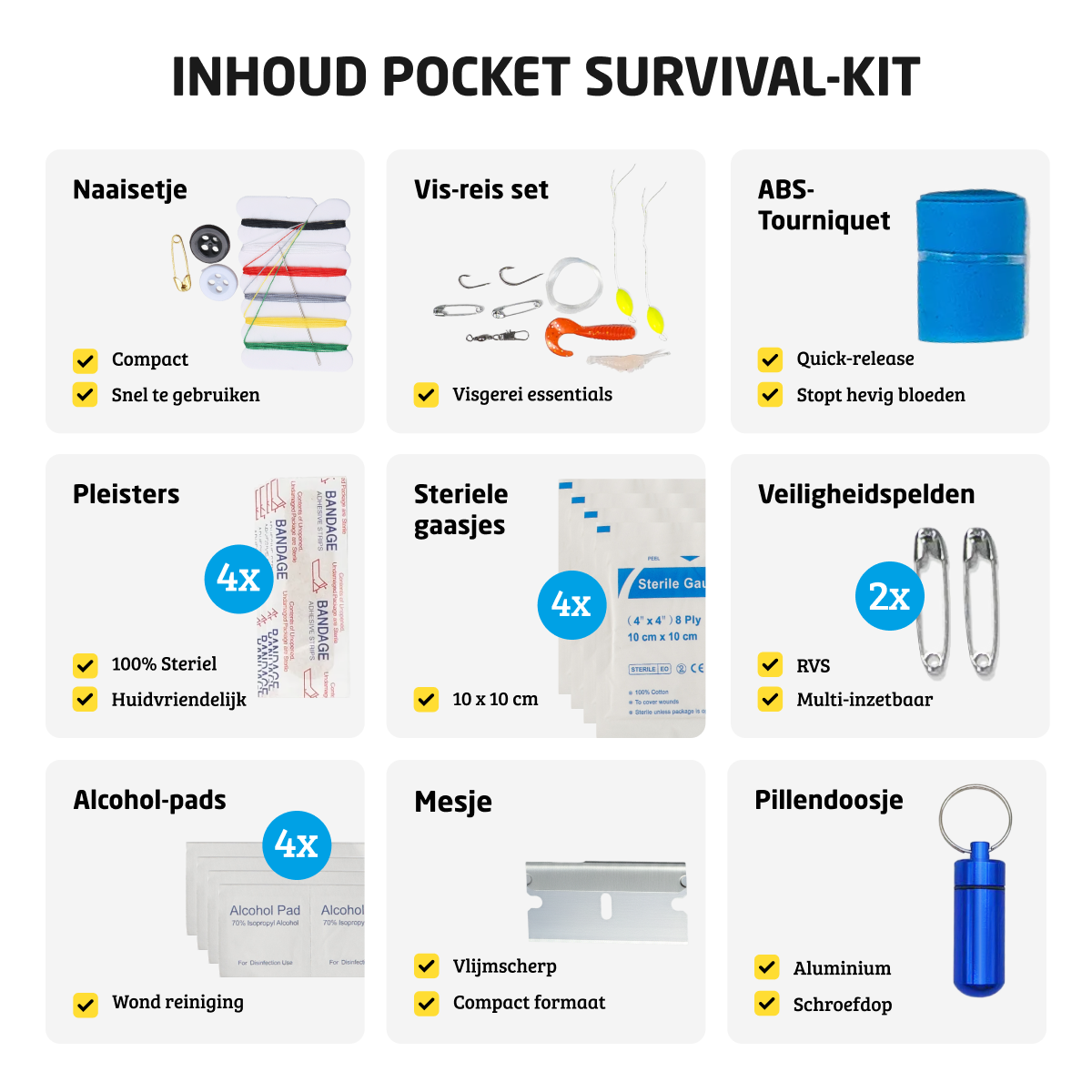 Denk vooruit Noodpakket voor Gezin (in 45 liter rugzak)