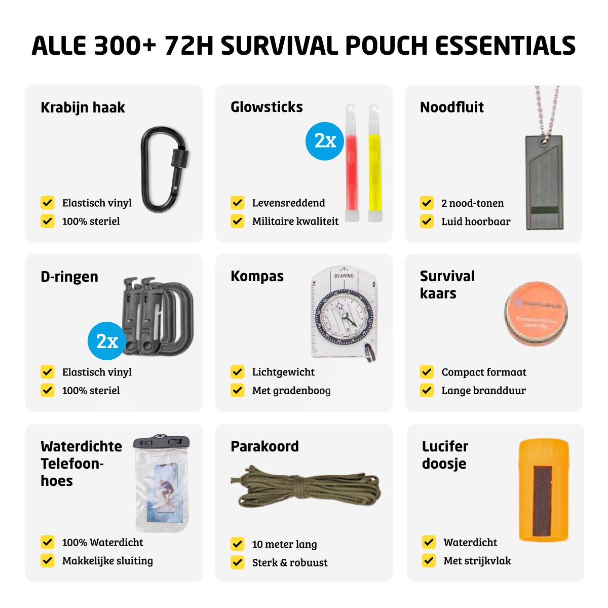 Denk Vooruit Noodpakket Combi (300 stuks)