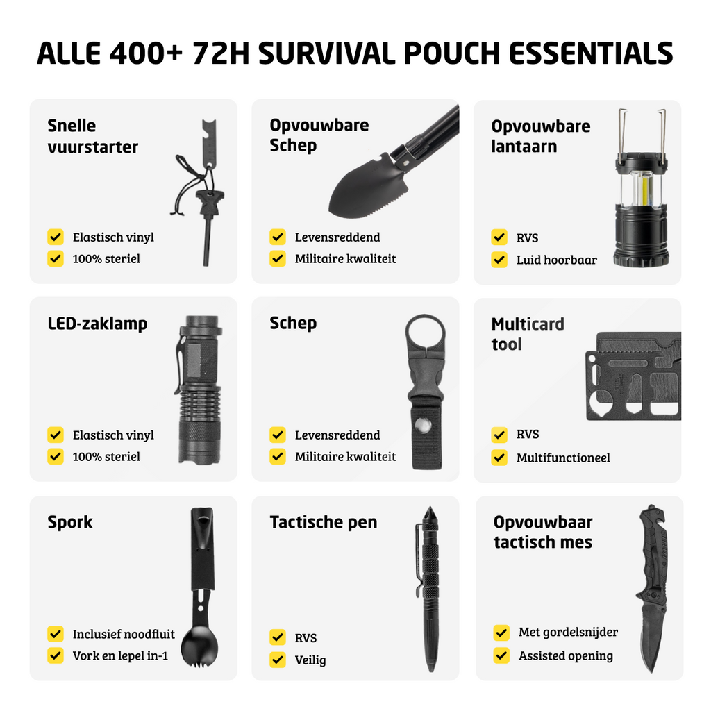 Kit d'urgence XXXL (Tout en 1)