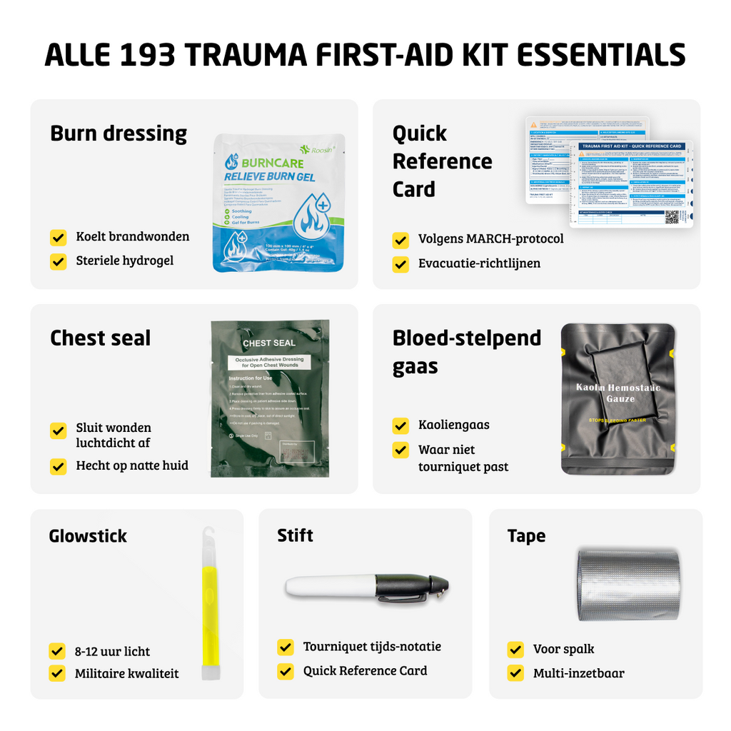 Forturus® Proline Trauma EHBO Kit 193-delig (+ boekje)