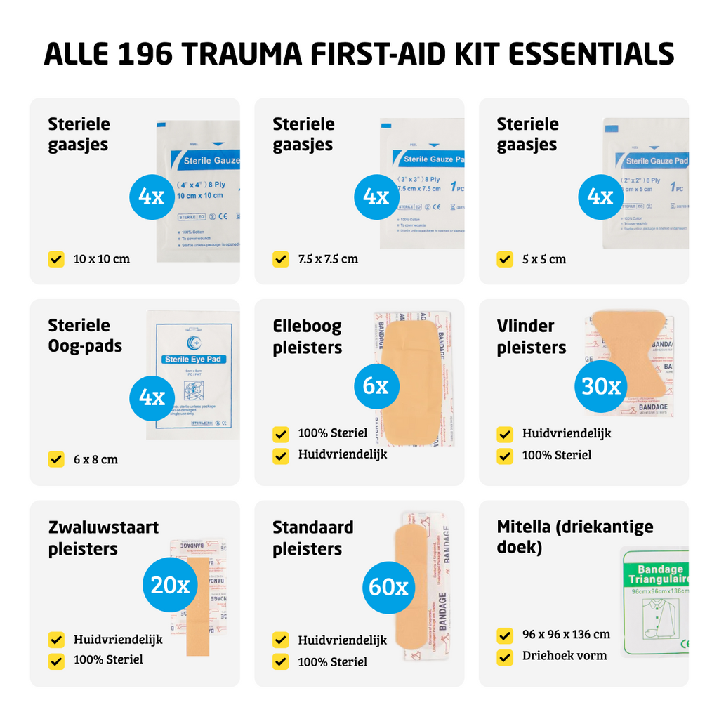 Forturus® Proline Trauma EHBO Kit 196-delig XL