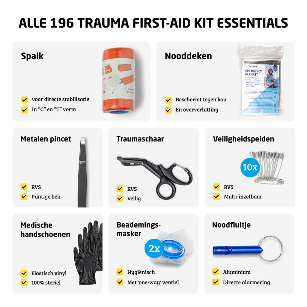 Forturus® Proline Trauma EHBO Kit 196-delig XL