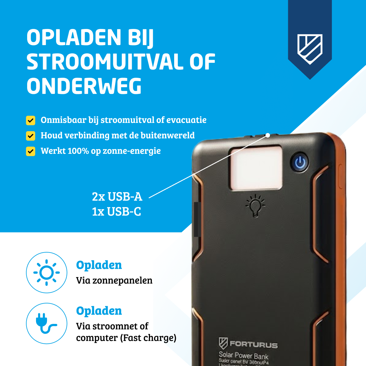Denk vooruit Noodpakket voor Gezin (in 45 liter rugzak)