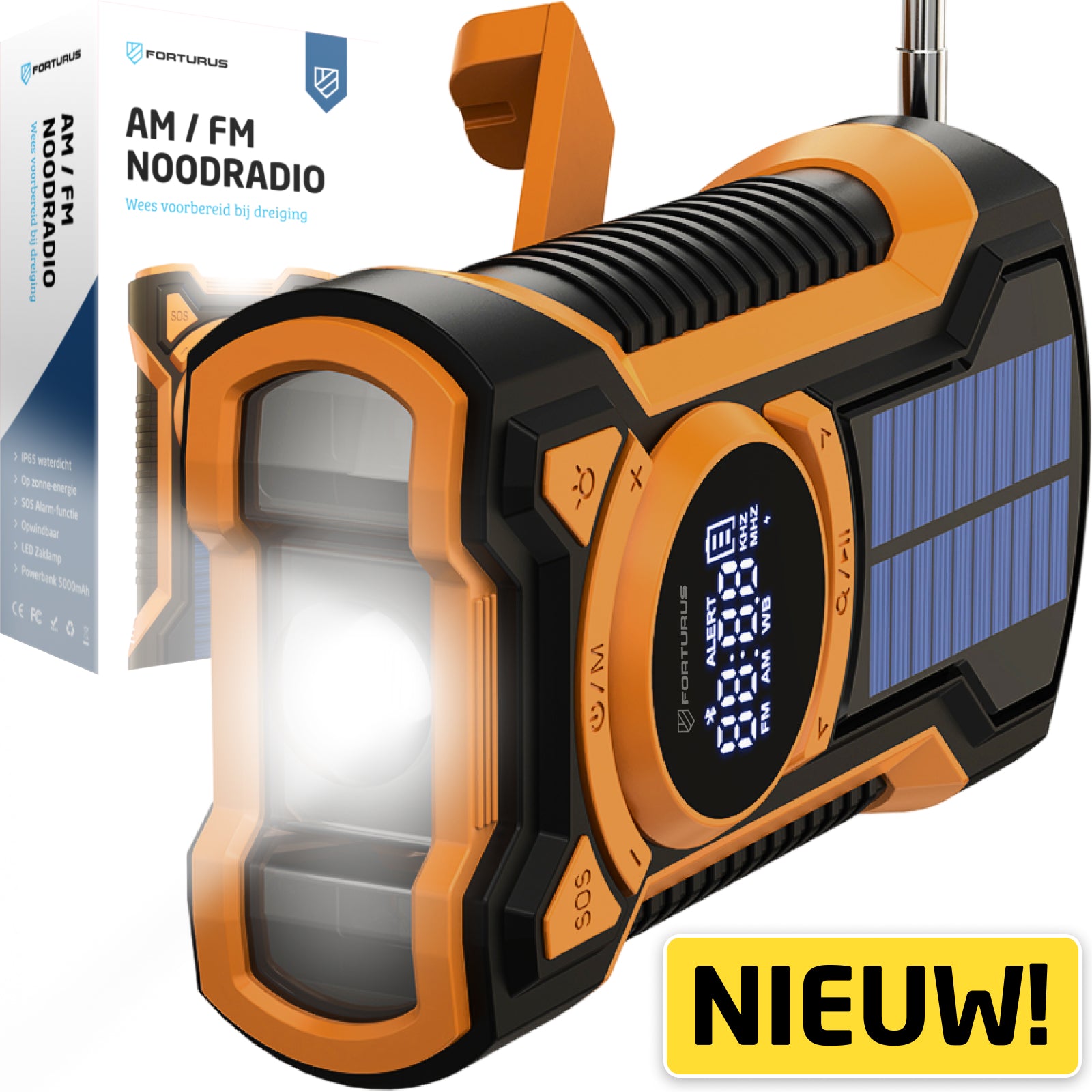 Solar Noodradio opwindbaar