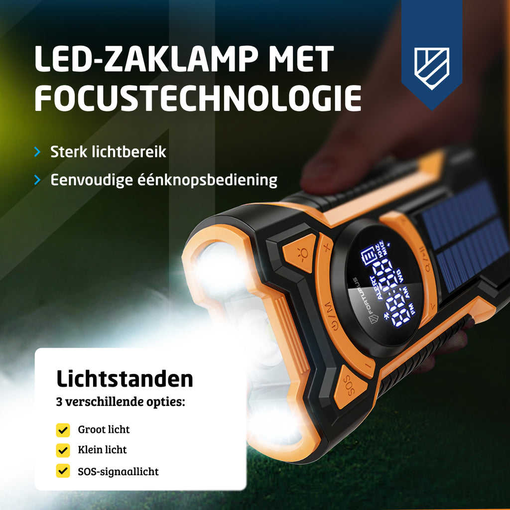 Solar Noodradio opwindbaar