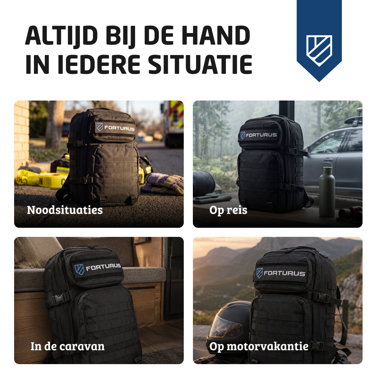 Denk vooruit Noodpakket voor Gezin (in 45 liter rugzak)