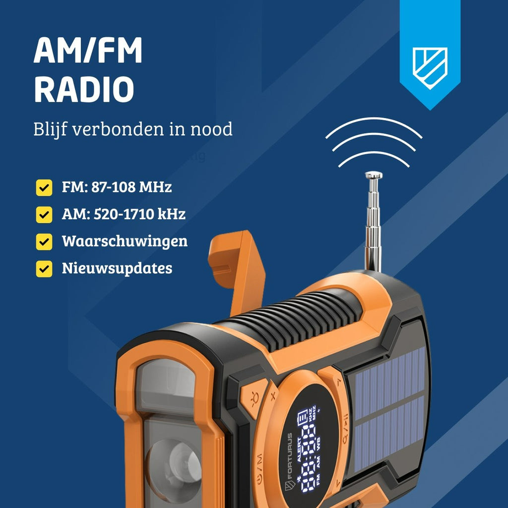 Solar Noodradio opwindbaar