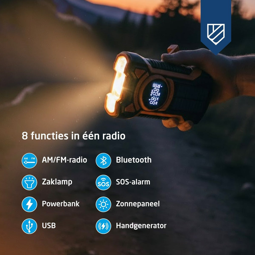 Solar Noodradio opwindbaar