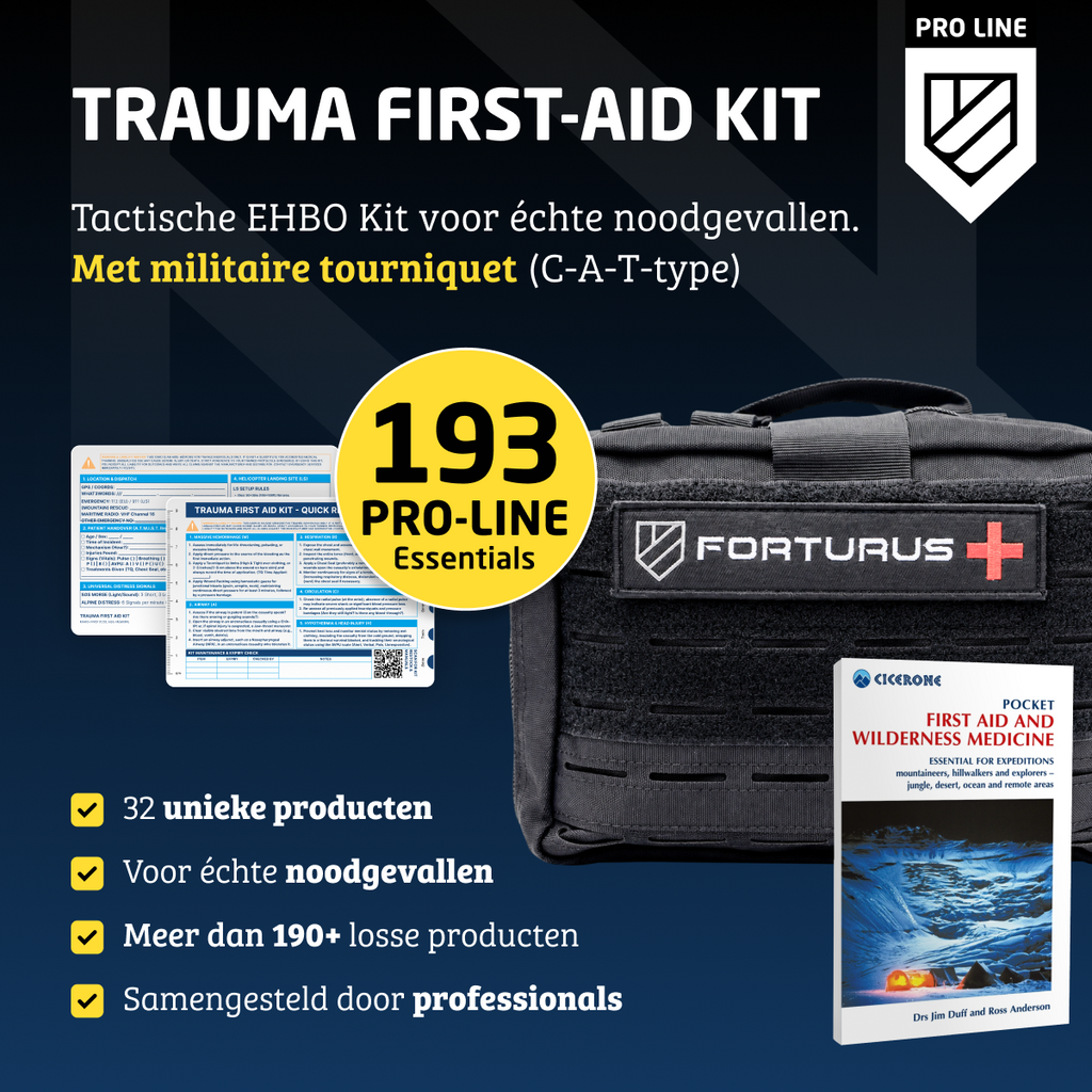Forturus® Proline Trauma EHBO Kit 193-delig (+ boekje)
